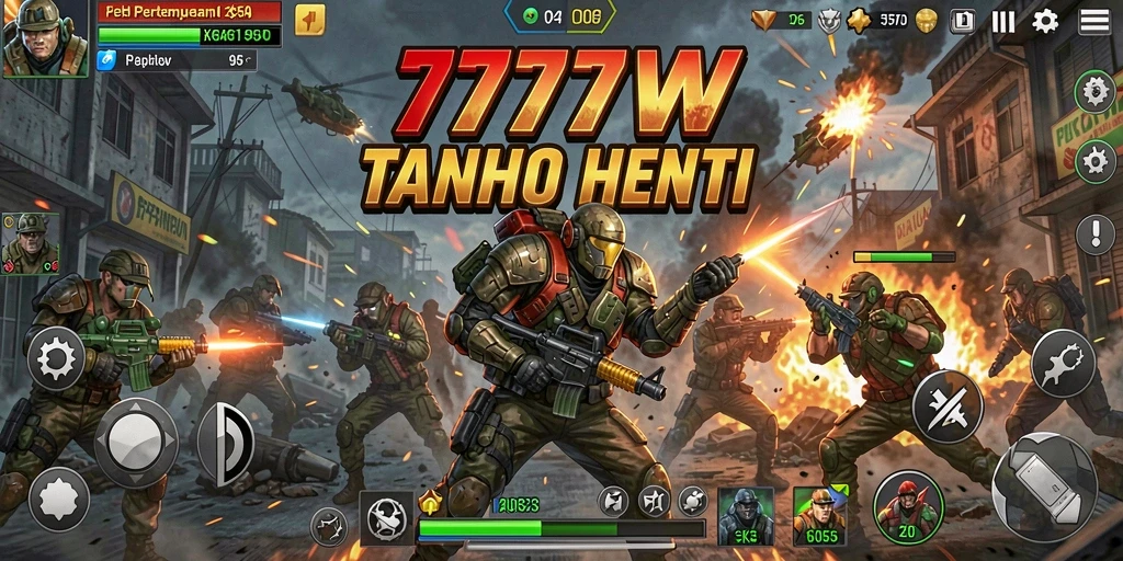 Gameplay seru dan intens dari 7777W dalam pertempuran aksi.