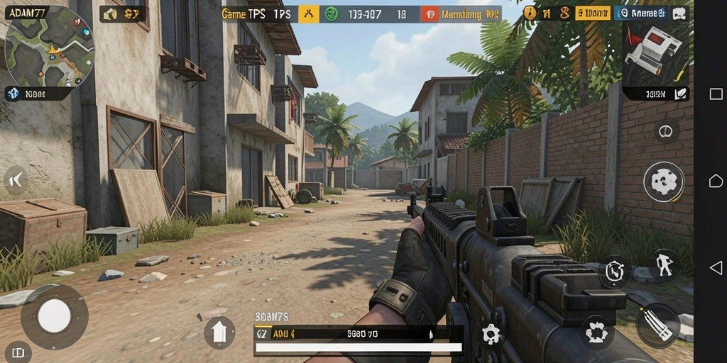Tampilan gameplay ADAM77 yang menarik dan mendebarkan.