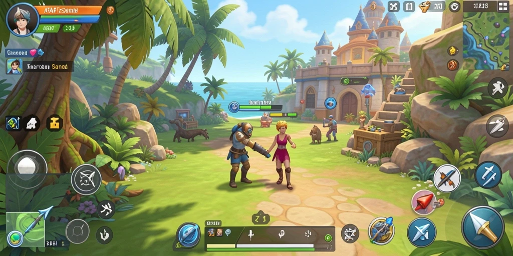 Tampilan gameplay AFAF yang menarik dan penuh warna.