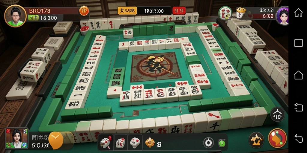 Screenshot utama BRO178 menampilkan gameplay Mahjong yang menarik dan penuh warna.
