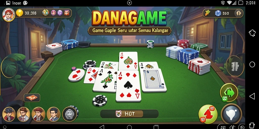 Tampilan gameplay Gaple yang menarik dan interaktif.