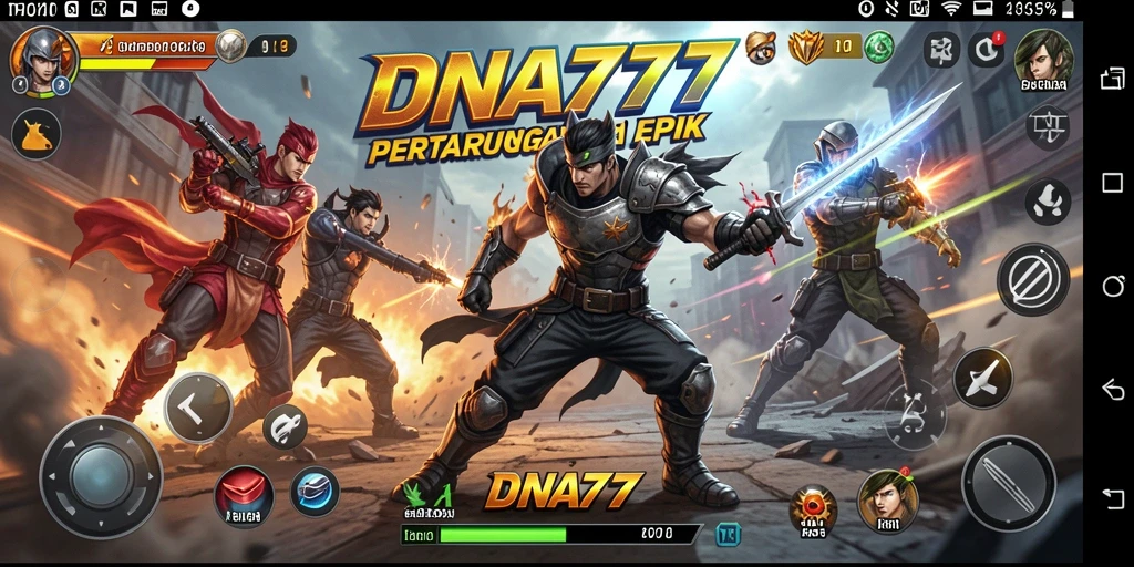 Tampilan gameplay seru dalam DNA777 dengan aksi yang mendebarkan.