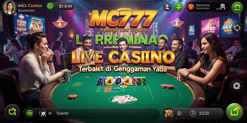 Tampilan gameplay menarik di MC777 dengan dealer langsung.