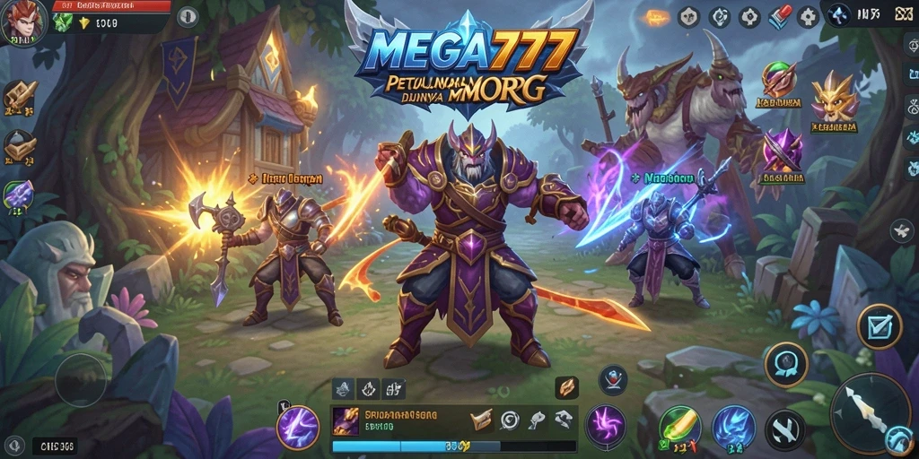 Tangkapan layar gameplay MEGA777 menampilkan action seru dalam dunia MMORPG.