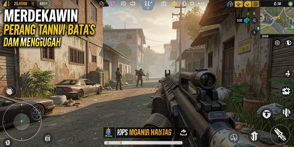 Gameplay seru dalam <strong>MERDEKAWIN</strong> yang menghadirkan aksi FPS terbaik.