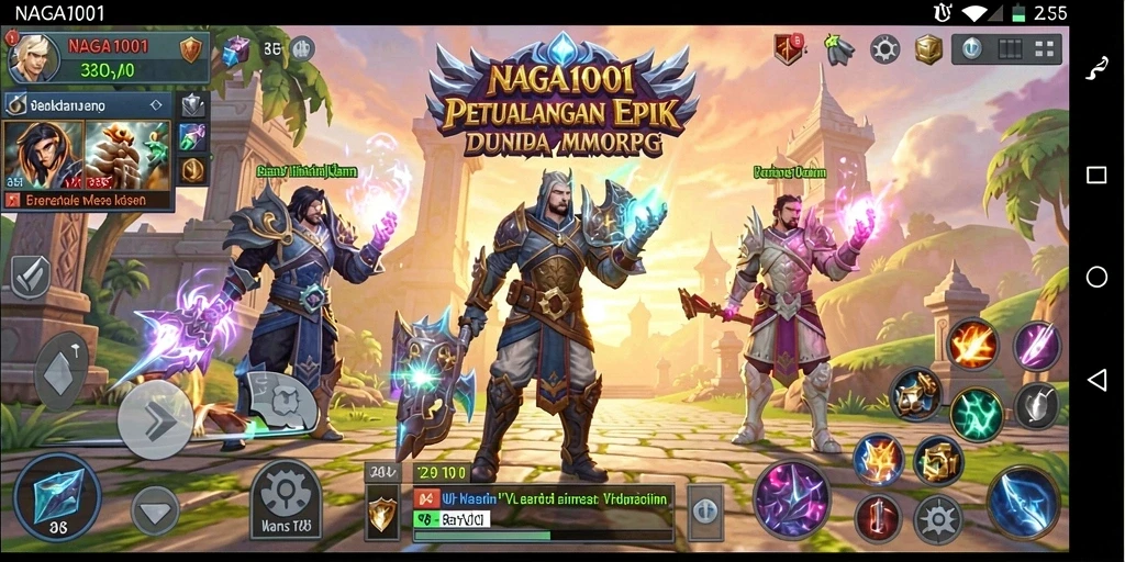 Tampilan gameplay seru NAGA1001 dalam dunia MMORPG.