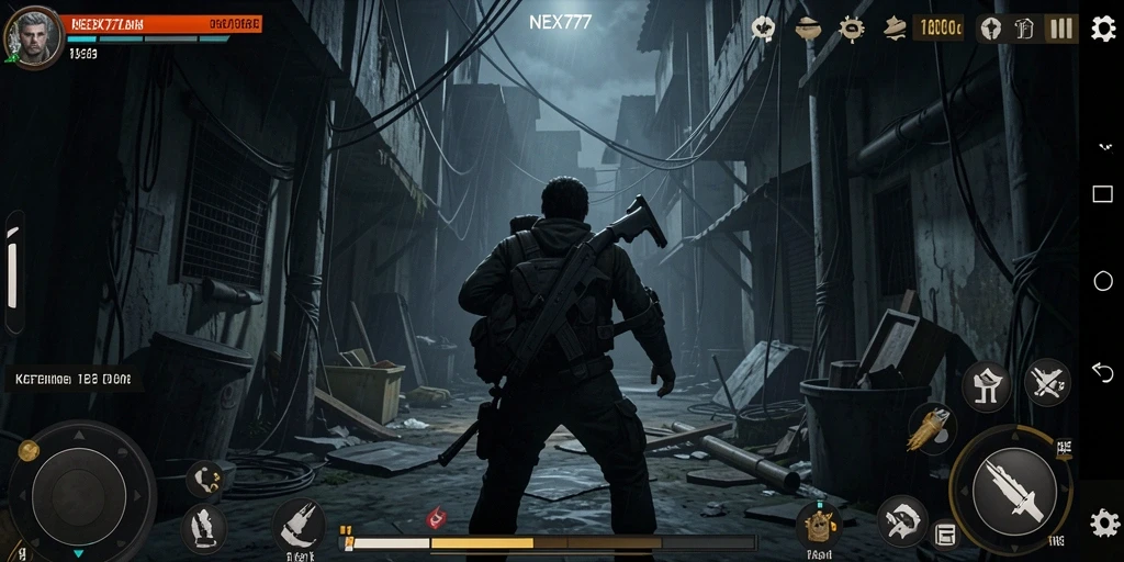 Menampilkan gameplay menyeramkan dari NEX777 dengan suasana mencekam.