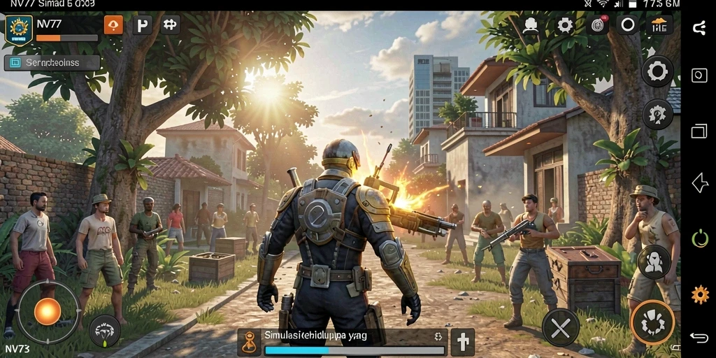 Tampilan gameplay <strong>NV77</strong> yang menakjubkan dalam dunia simulasi.