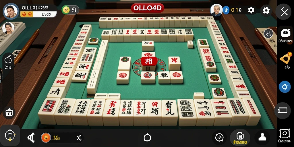 Tampilan gameplay OLLO4D yang menampilkan aksi mencocokkan ubin Mahjong.