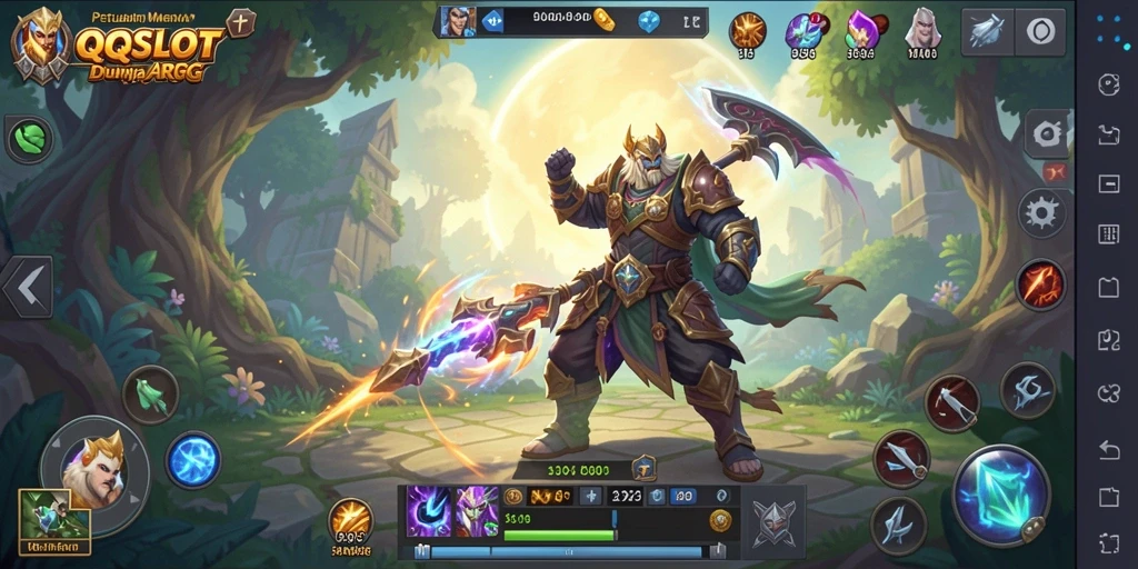 Screenshot menampilkan aksi seru dalam game ARPG QQSLOT.