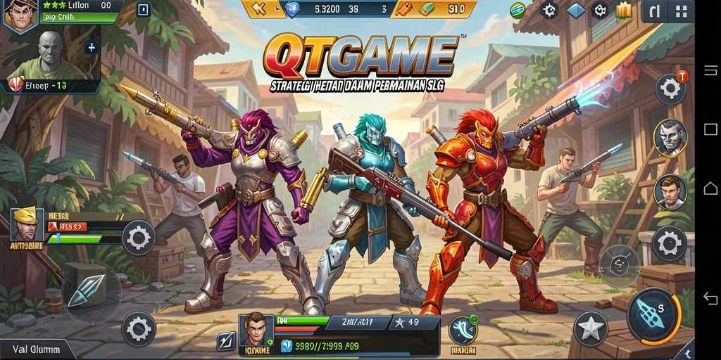 Tangkapan layar utama QTGAME dengan gameplay yang mendebarkan.