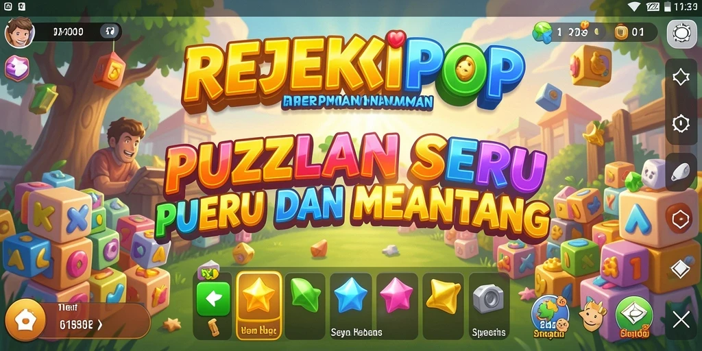 Tampilan gameplay seru dari permainan REJEKIPOP yang menantang.