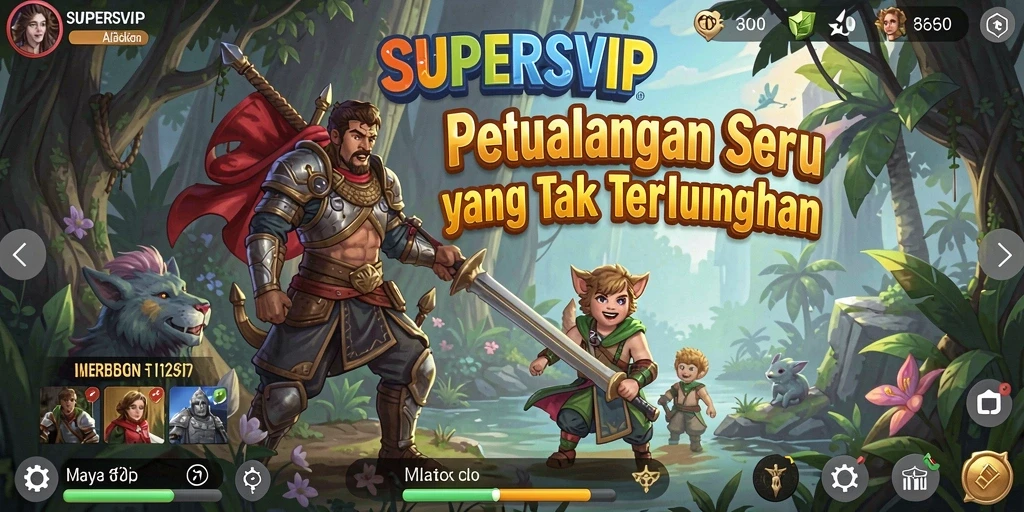 Tangkapan layar dari gameplay luar biasa di SUPERSVIP.