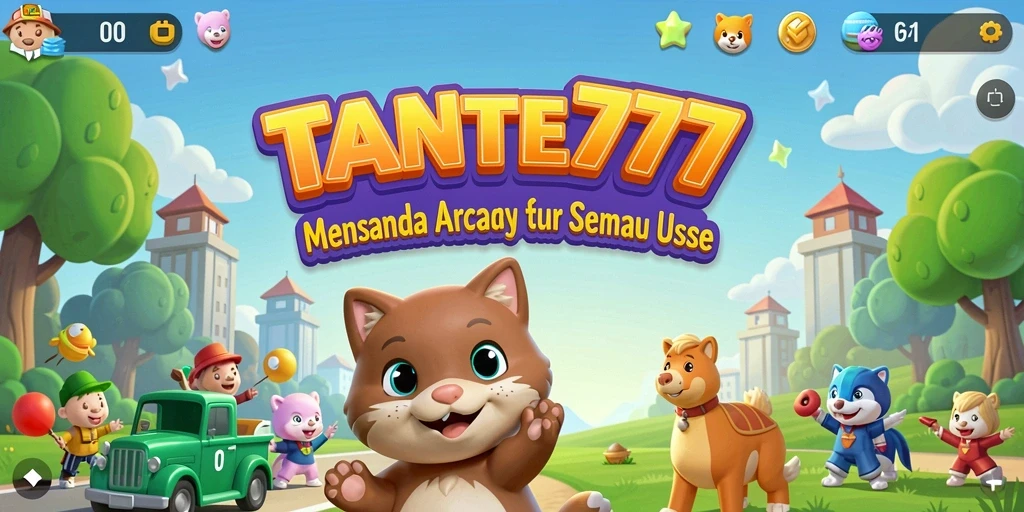 Tampilan seru gameplay TANTE777 diiringi suara yang menggugah semangat.