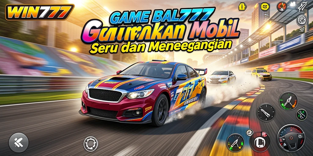 Gameplay menegangkan dalam balapan mobil WIN777.
